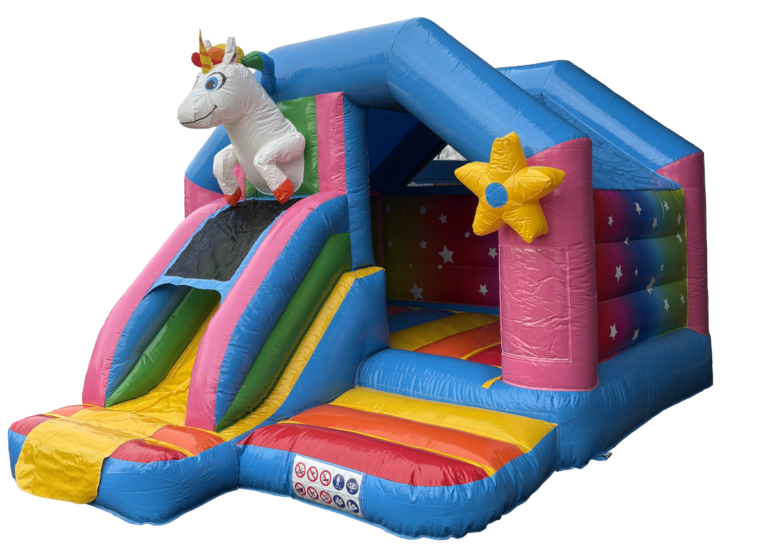 Hüpfburg Einhorn bunt
