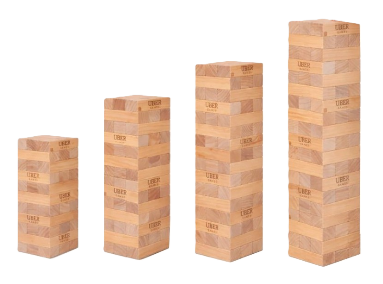 Jenga im XXL-Format.